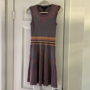 BCBG Max Azria Multicolor Body Con fit flare Dress Size S